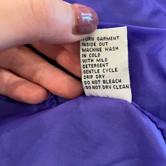 Vintage 1980s J Gallery Purple and Green Light Jacket‎ Size Medium - Picture 9 of 12